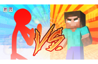 Play Red Stickman vs Monster School now!